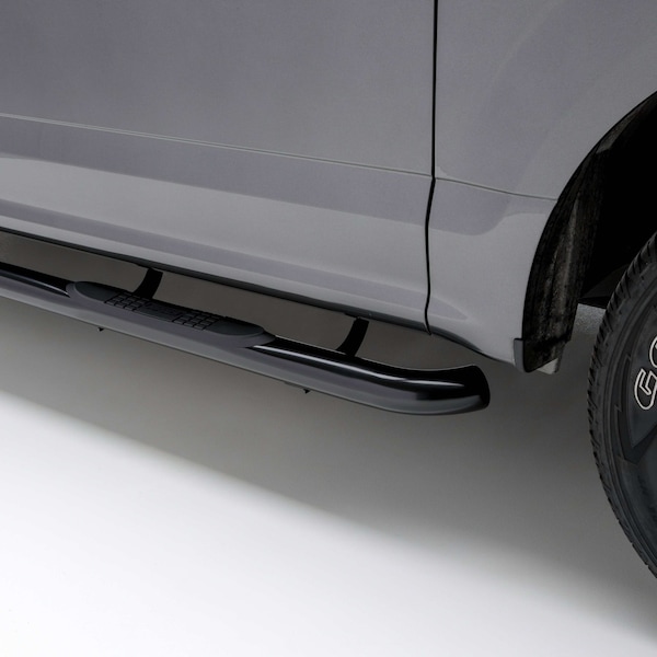 Aries 3 Round Black Steel Side Bars Select Ford Bronco Sport 209043 - main